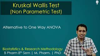 Kruskal Wallis Test  Non Parametric Test [upl. by Eelinnej]