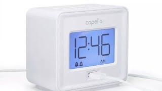 ⏰📱🔋Battery amp SetupCapello Alarm Clock with USB PortWhiteModel CA10 [upl. by Ayatnohs]