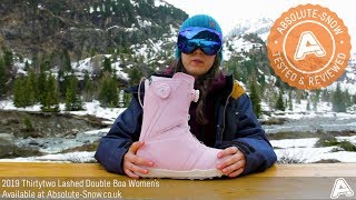 2018  2019  Thirtytwo Lashed Double Boa Womens Snowboard Boots  Video Review [upl. by Ellezig990]