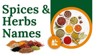 Spices and herbs names in hindi and english  Write the spices name [upl. by Albright]