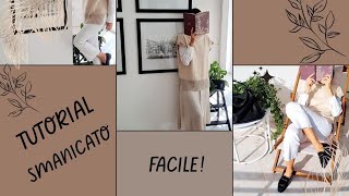 Tutorial Facile SmanicatoGilet con i ferri circolariPROVALO ANCHE TU [upl. by Bonaparte979]