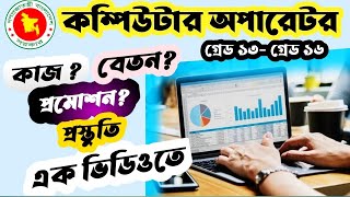 Computer Operatorকম্পিউটার অপারেটরের বেতন ক্যারিয়ার কি কাজ যোগ্যতা কোথায় শিখবো।bd jobs seeker [upl. by Aicilaanna353]