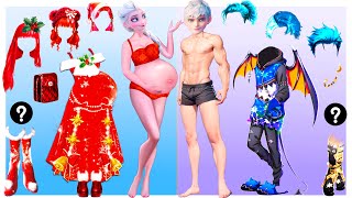 MERRY CHRISTMAS vs HALLOWEEN Elsa And Jack Frost Style Wow [upl. by Idola]