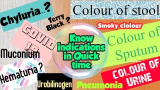 Colours of Sputum Urine Stool and its Indications l Fundamental Topic l Covid 19 [upl. by Eissoj]