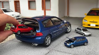 164 3x Honda Civic SiRII EG6  LCDModels Unboxing [upl. by Anilef]