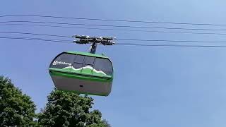 Grünbergseilbahn Gmunden Talstation mit Gondel [upl. by Atsahs]