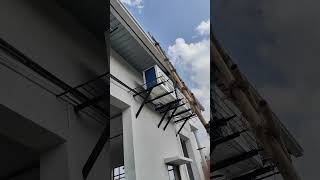 Very high 😱 ac installation 😶 outdoor unit 🤬 electrical hvacmaintenance acservice acinstallation [upl. by Amis]