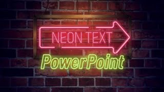 Neon Text Animation in Powerpoint  Pratik Desai  Neon Text Effect [upl. by Lexi]