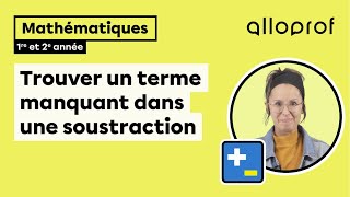 Trouver un terme manquant dans une soustraction 1re et 2e année  Mathématiques  Primaire [upl. by Drucie453]