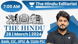 28 Mar 2024  The Hindu Analysis  The Hindu Editorial  Editorial by Vishal sir  Bank  SSC  UPSC [upl. by Ahsienauq334]