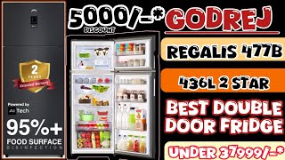 Newly launch Godrej Rt eon Regalis 477b mtbk Review  Godrej 436L 2 star double Door Fridge 2024 [upl. by Vona]