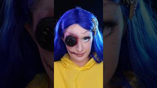 Maquillaje Facil Coraline 🪡🧵✨ coralinemakeup maquillajemakeup halloweenmakeup makeuptutorial [upl. by Ydnec953]