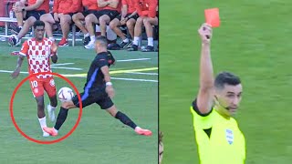 Ferran Torres Horrible Tackle amp Red Card vs Girona 😳🟥  Dani Olmo Injury  Yamal amp Pedri Goals [upl. by Trebreh]