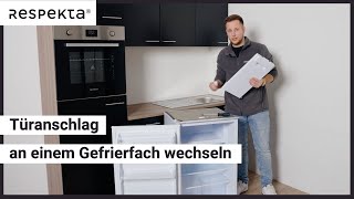 Türanschlag an einem Gefrierfach wechseln  Tutorial [upl. by Clarisa]