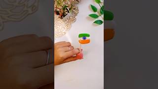 Clay art ideas easy🇮🇳hand craft for kids🇮🇳shotsshorthandcraftclayartflagindianartt rendingyt [upl. by Ellesig]