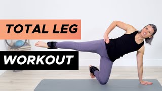 Ankle Weight Pilates Workout  15 Lower Body Workout ankle weights optional [upl. by Dehnel]