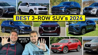 BEST 3Row Midsize SUVs for 2024  Our Expert Ranking After Reviewing ALL of Them Top 10 [upl. by Eusoj]