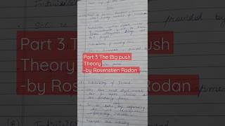 Part 3 The Big push Theory by Rosenstien RodanComment down for detailed videoeconomicseducation [upl. by Nytsrik]