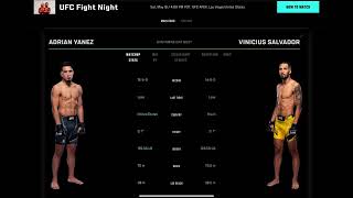 Adrian Yanez vs Vinicius Salvador Prediction UFCPredictions UFCVegas92 UFC [upl. by Lemkul]