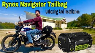 Rynox Navigator Tail Bag 2024  Universal Tail Bag  Unboxing  Features  Price  Installation [upl. by Annaig]