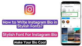 How to Write Instagram Bio in Stylish Font  Instagram bio ko stylish font me kaise likhe [upl. by Ik]