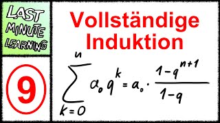 Vollständige Induktion  Aufgabe 9  geometrische Reihe Partialsumme [upl. by Thaddaus]