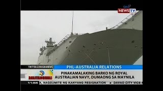 BT Pinakamalaking barko ng Royal Australian navy dumaong sa Maynila [upl. by Lolande610]