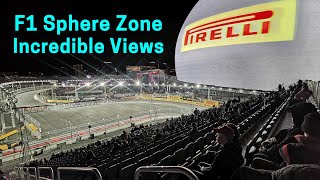 Las Vegas GP Sphere Zone Grandstand Views SG1  SG8 All Stands amp Sections [upl. by Ennaoj]