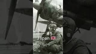 Top 5 Air Forces In World WarII shrots airforce warzone [upl. by Suhsoj]