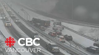 Heavy snow hits Metro Vancouver [upl. by Yot470]