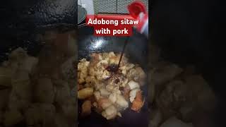 Adobong sitaw with pork ofwuae pinoyuae [upl. by Penney72]