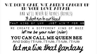 Lorde  Royals Lyrics [upl. by Ahsekin]