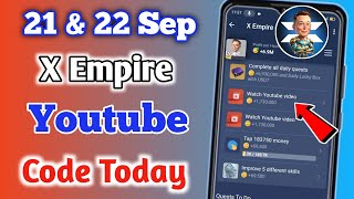 Xempire Youtube Code Today  21 September Xempire Youtube Video Code Today  Xempire Youtube Code🔥🔥 [upl. by Hubing796]