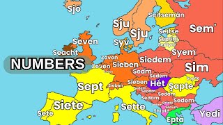 European Languages COMPARISON  Numbers [upl. by Yenettirb]