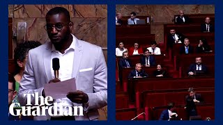 Moment a French lawmaker shouts Go back to Africa during fellow MPs speech [upl. by Lauraine]