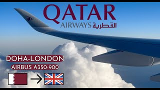 Qatar Airways Airbus A350900  DOHLHR  Economy [upl. by Aicitan]