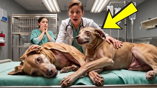 2 SICK DOGS HUGGED MOMENTS BEFORE BEING PUT DOWN BUT SHOCKED VET IMMEDIATELY STOPS BECAUSE [upl. by Marsiella]