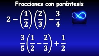 17 Fracciones con paréntesis suma resta multiplicación y división MUY FÁCIL [upl. by Redmond575]