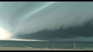 Incredible Breathtaking Shelf Cloud comes ashore in Grand Haven MI on July 18 2010 [upl. by Arbmat]