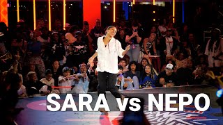 SARA 🇪🇸 🇨🇴 vs NEPO 🇮🇳  stance x Red Bull Dance Your Style World Finals 2022 4k [upl. by Chelsea548]