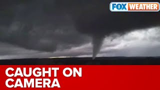 Tornado Crosses Field in Mississippi [upl. by Codi828]