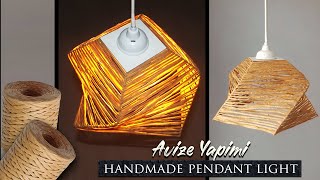 Kağıt ip ile Avize Yapımı  Pendant light avizeyapımı pendant [upl. by Erskine295]