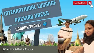 Part1 International Travel bag packing Hacks  easy and small folding clothes  Packing tips [upl. by Pollerd]