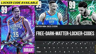 2 ACTIVE DARK MATTER LOCKER CODES NBA 2K23 MYTEAM NBA 2K23 LOCKER CODES [upl. by Bakerman467]