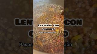 Lentejas con chorizo 🐷 cooking viral recipe chorizo lentejas [upl. by Etra]