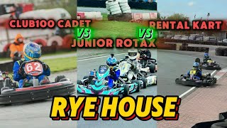 Club100 Cadet VS Junior Rotax VS Rental Kart [upl. by Aekahs]