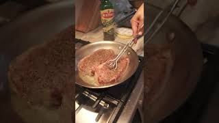 Reverse Searing a Steak food steak grill recipe [upl. by Wivestad]