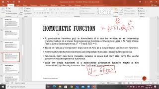 production function homogeneous and homothetic function [upl. by Holder]