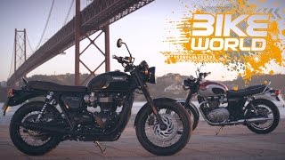 2016 Triumph Bonneville T120 Review First Ride [upl. by Alyahc]