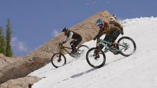 First Ever Mountain Bike Descent of Corbets Couloir [upl. by Inalej]